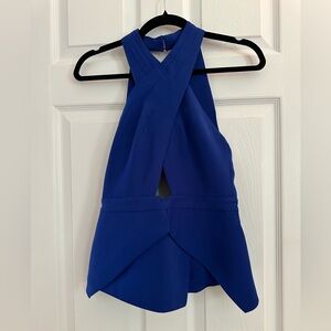 BCBG Blue XS backless top